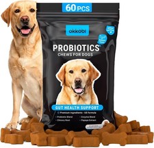 Dog Probiotic Chews 60 Count Digestive Support Gut Health Soft Treats