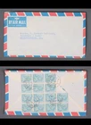 MayfairStamps India Block of 12 One Anna Air Mail Cover aax_40947