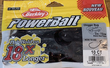 Berkley PowerBait Chigger Bug Black Red Fleck-Brand New-SHIPS N 24 HOURS