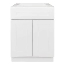 24" Bathroom Vanity Sink Base Cabinet Alpina White by LessCare