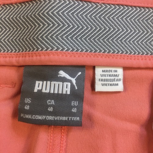 NEW Mens Sz 40 Puma Golf 101 Shorts Chino Side Zip Tech Pocket 7" Coral - Picture 5 of 10