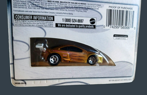 2002 100% Hot Wheels MERCURY CUSTOM COUGAR FORD Series 1:64 #2/4 Real Riders MOC - Picture 15 of 16