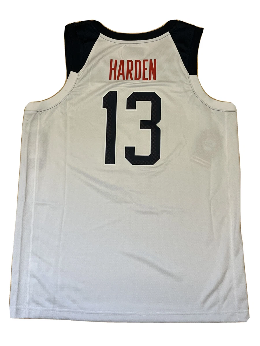 Nike Team USA Basketball Olympics James Harden 13 White Jersey