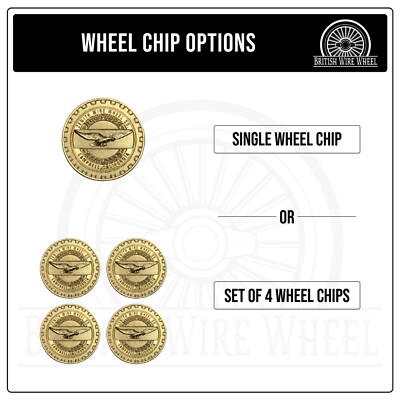 ハンドメイドアクセサリー Zenith Gold 3D Metal Knock Off Wire Wheel Chip Emblems