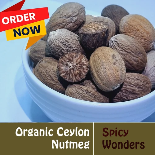 Premium Organic Ceylon Nutmeg Spice Whole for Seasoning, Cooking Free Shipping