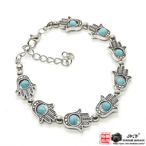 Damenschmuck Tibetisches Silber Armreif mehrfarbig Stein Perle Armband Schmuck - Bild 8 von 48