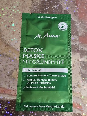 M.ASAM - -DETOXMASKE mit GRÜNEM TEE -- MATCHA--Sachet 2 x 5ml Tonerdemaske-DETOX