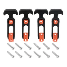 4PCS Rubber Flexible T-Handle Draw Latches W/12 Screws For RV ToolBox Golf Cart
