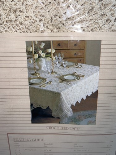 Vintage Home Design Handarbeit Baumwolle Oval Beige Häkelspitze Tischdecke 66x102 Neu aus altem Lagerbestand - Bild 8 von 10