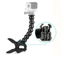 Adjustable Jaws Clamp Mount Flexible Goose Neck For GoPro HD Hero XIAOMI 5/4/3+