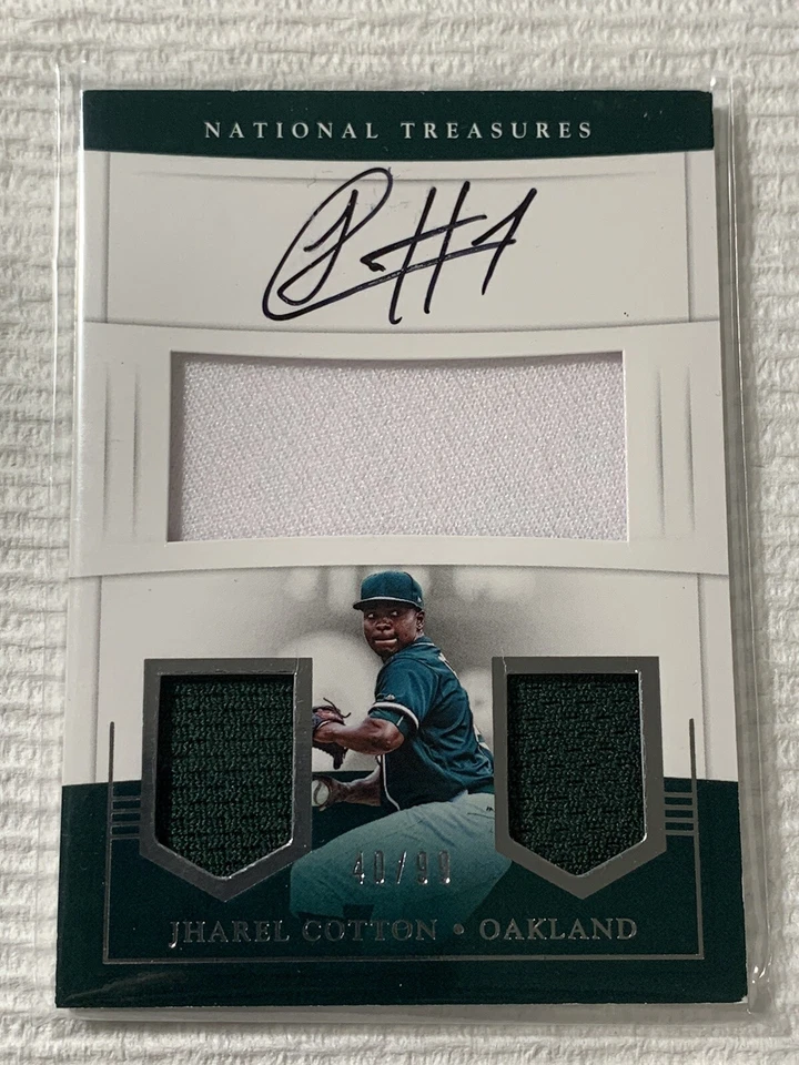 2017 Panini National Treasures 40/99 Jharel Cotton #PCS-JC RC Auto Jersey - L@@K - Image 4 of 4