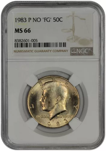 1983 P No "FG" 50C Kennedy Half Dollar NGC MS 66 Top Pop! 4/0