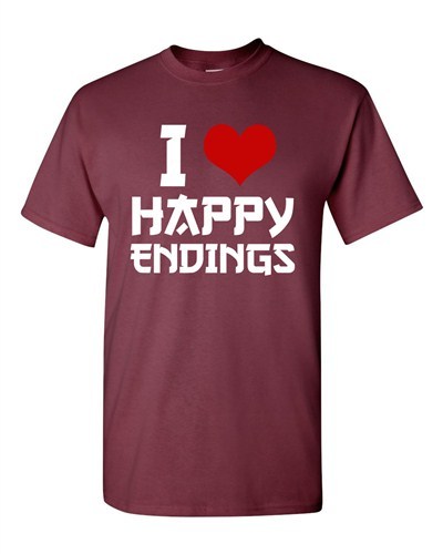 I Love Happy Endings Funny Massage Therapist Relax Humor DT Adult T-Shirt Tee - Picture 3 of 9