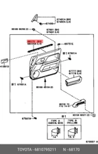 OE weatherstrip assy, front door glass, inner, 6810795211 for TOYOTA 68107-95211