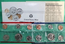 1988 P and D United States Mint Uncirculated 10 Coin Set BU