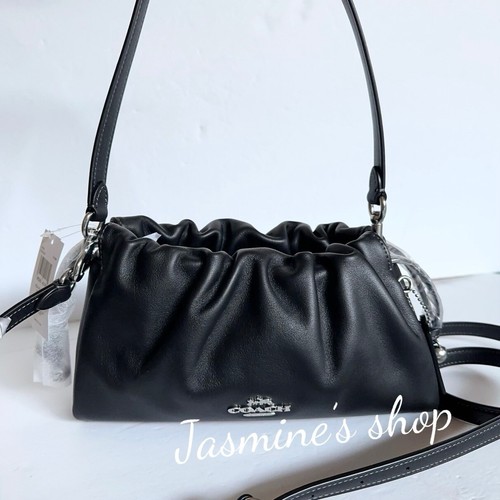 NWT Coach Faye Shoulder Bag With Ruching In Black CV529 - Picture 5 of 16