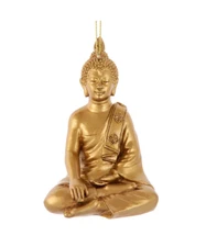 KURT ADLER 4.3" SHINY GOLD BUDDAH CHRISTMAS ORNAMENT D4234