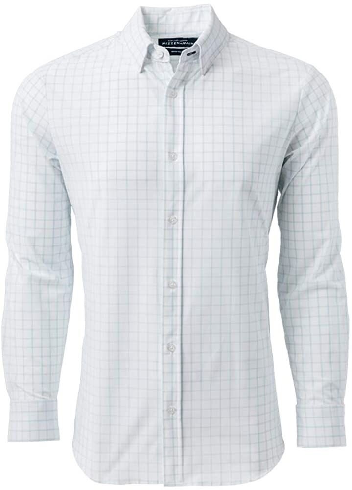 Mizzen+Main Performance Sport Dress Shirt Trim Fit Stretch Wrinkle