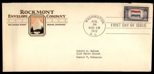 Mayfairstamps US FDC 1943 Flag of Netherlands First Day Cover aax_56481