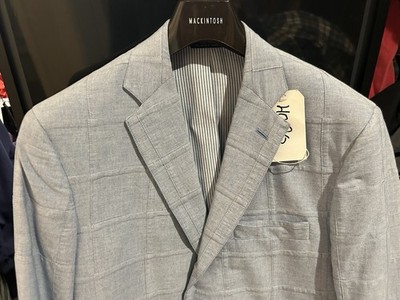 NWT Brooks Brothers Own Make Blue Cotton Patchwork Sport Coat 