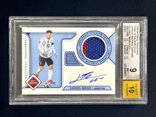 2022 National Treasures WC Century Material Lionel Messi Auto 5/10 BGS 9 AUTO 10