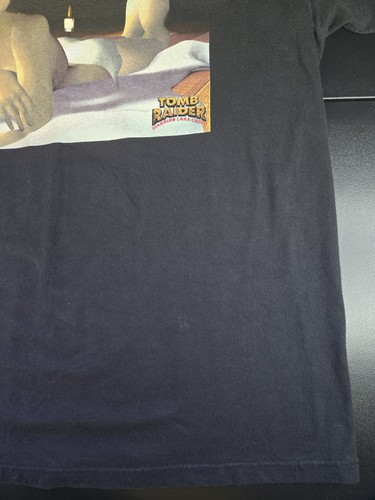 Vintage Tomb Raider Lara Croft 'I Make My Own Luck' Feet Lover Tee, XL 23.5x30.5 - Picture 9 of 15