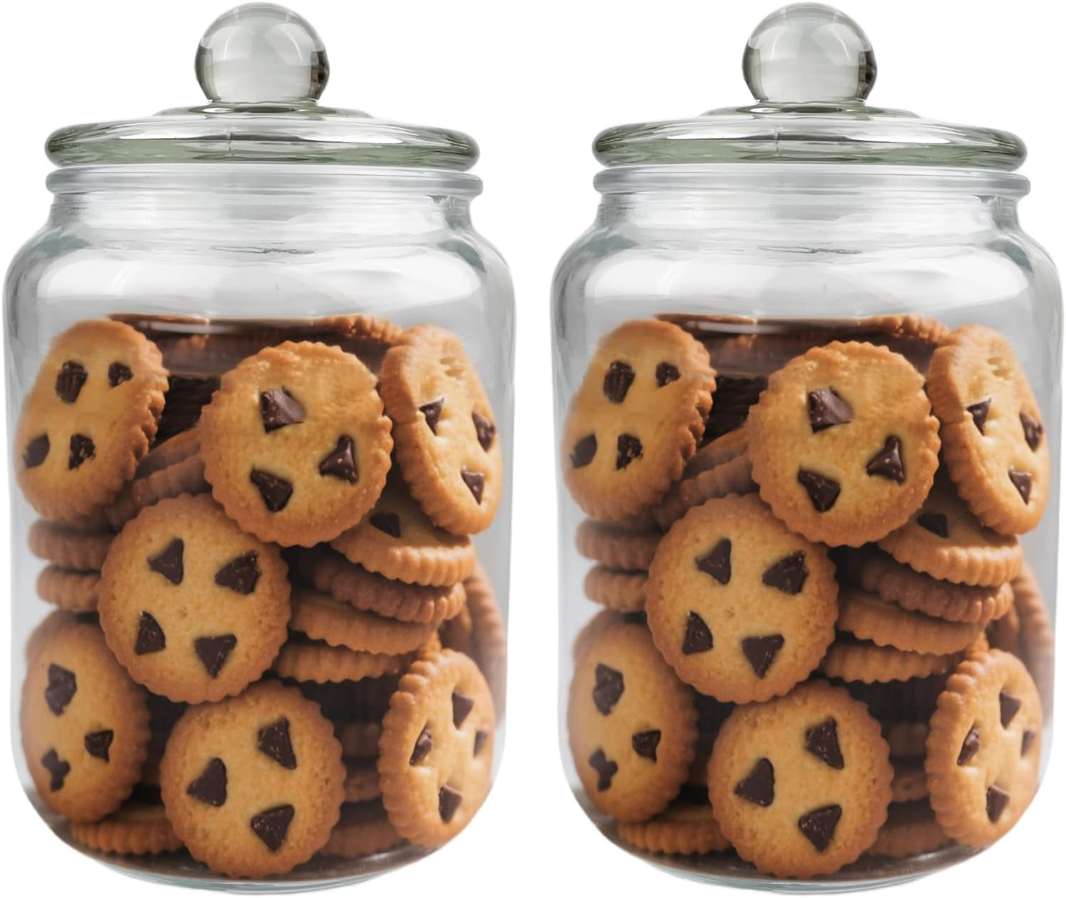 Contenitori in Vetro 2L di Design - Set 2 Barattoli Luxury per Cucina