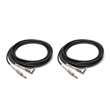 Hosa 25FT Guitar Cables w/ 1/4 Right Angle Plug 2-PACK