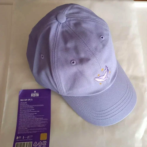 BTS FESTA BALL CAP Purple Whale 10th Anniversary Cotton Official limited