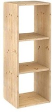 SCAFFALE NEGOZIO CASA KIT CUBO 3 P. DINAMIC CM.33x36x105H LEGNO CHIARO