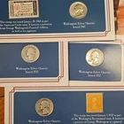 90% SILVER WASHINGTON QUARTER PANELS 1932 1942 1957 1961 w/ Stamps PCS offers ok