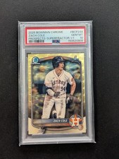 Marketplace image: 2025 Bowman Chrome Zach Cole 1st Prospect Superfractor 1/1 PSA 10