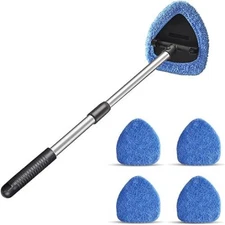 Windshield Cleaning Tool Kit Car Window Glass Wiper Cleaner Brush Pad Extendable