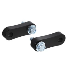 Black Passenger Foot Peg Riser Relocation Kit For Harley Softail Fat Boy 00-17