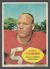 1960 Topps #38 Jerry Tubbs (G-VG) Dallas Cowboys