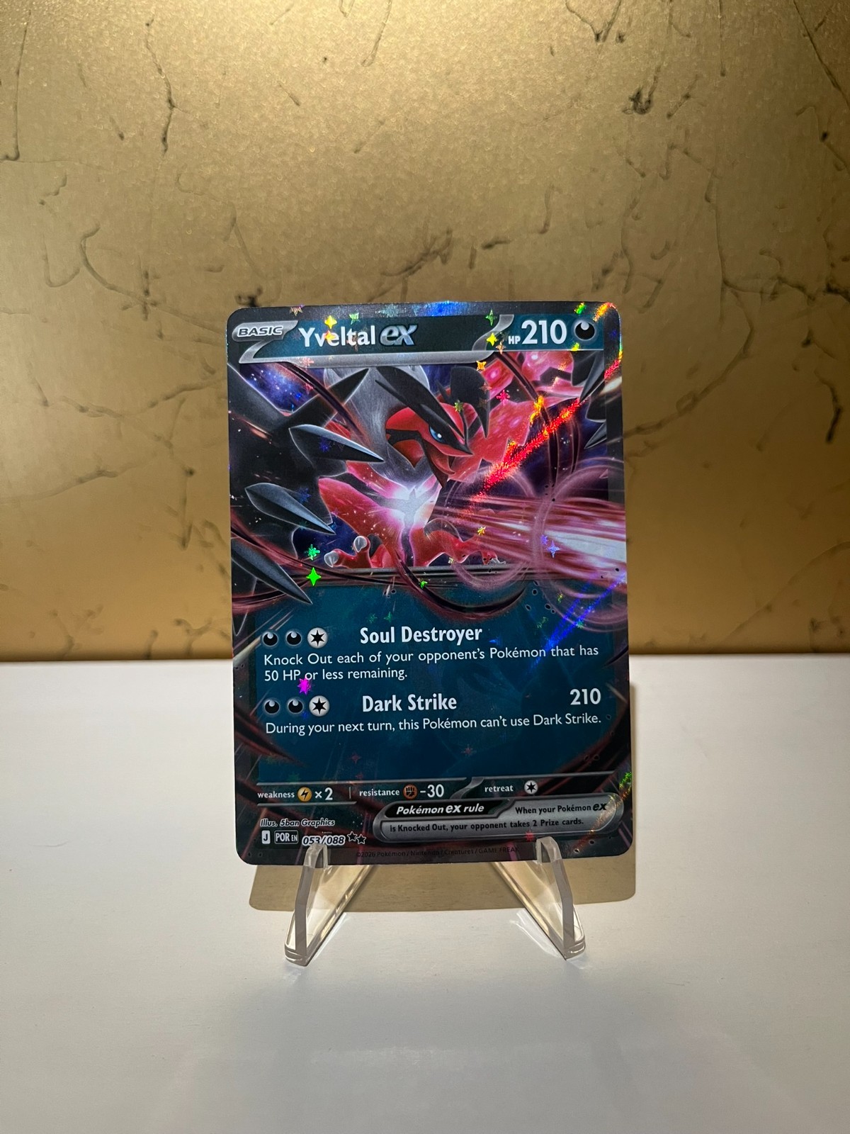 Yveltal ex 053/088 Me03: Perfect Order Holo Pokemong TCG English NM