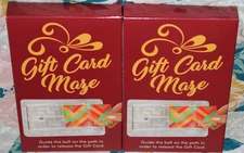 Set of 2-Gift Card Money Maze Puzzle Brain Teaser Birthday Christmas New