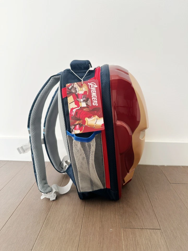 Рюкзак детский Marvel Iron Man со светодиодной подсветкой глаз жесткий школьный рюкзак - Изображение 3 из 4