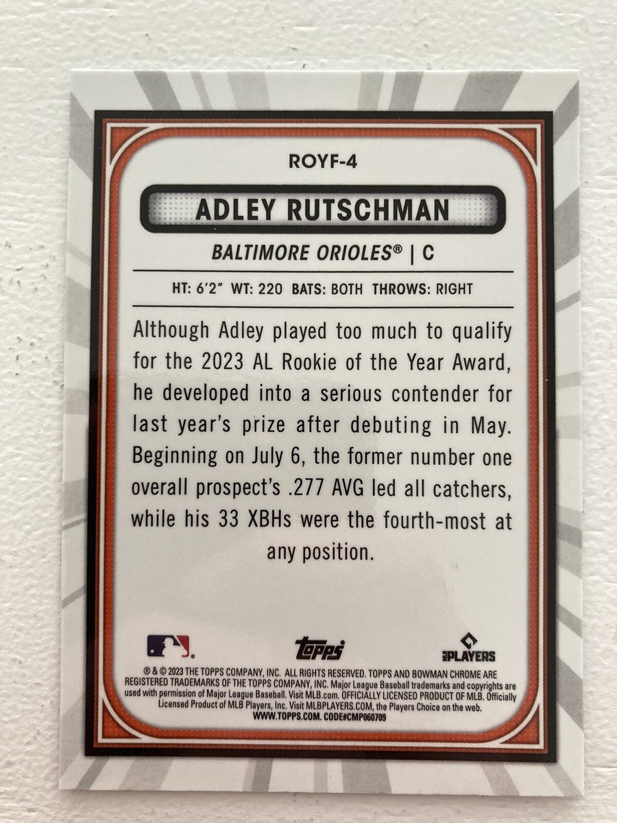 2023 Bowman Adley Rutschman #ROYF-4 Rookie of the Year Favorites