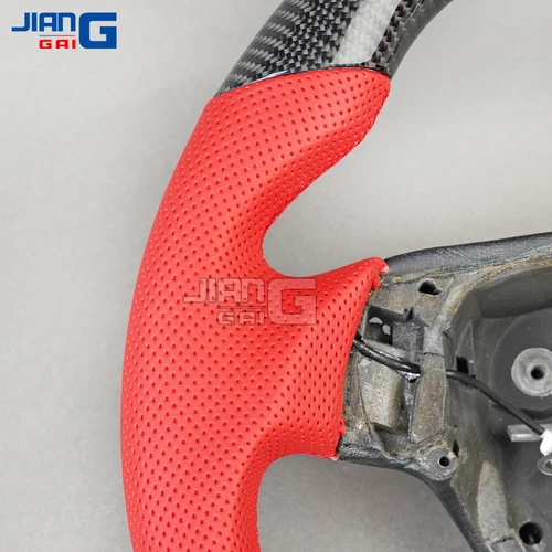 Real Carbon Fiber LED Steering Wheel For Maserati GranTurismo GT 2008-2019 - Picture 8 of 11