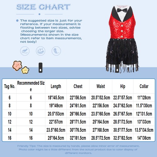 Girls Sequins Ballet Dress Tassel Latin Jazz Rumba Modern Performance Dancewear - Picture 42 of 56