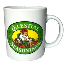Celestial Seasonings Tea Coffee Mug, Sleeping Bear Image 2-Sided on White
