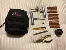 	Boulder Tools - Compact Tire Repair kit with Molle Storage Pouch. Heavy Duty...