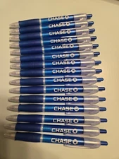 Lot of 15 New CHASE Bank Promotional Ballpoint Pens (Black Ink)
