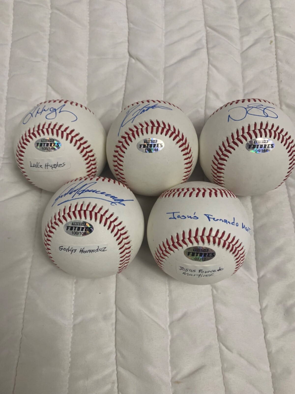 (5) Tristar Authentic Futures Autographed Baseballs eBay