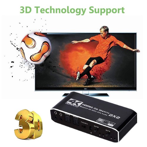 2x2 4K HDMI Matrix Switcher 2 in 2 out Splitter Video Matrix Adapter For PC TV - Picture 11 of 11