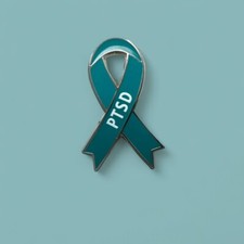 PTSD Awareness Ribbon Pin Badge - Mental Health Awareness