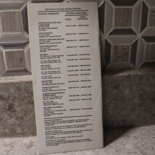 GST SERVICES TAX Revenue Canada Customs And Excise Form Vintage - Picture 2 of 8