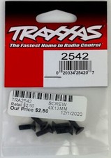 Traxxas 2542 4x12mm Countersunk Machine Hex Drive Screws 6 New