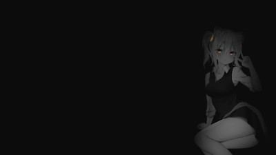 Anime black background simple dark selective coloring Playmat Game Mat Desk